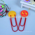 round shape soft pvc custom paper clips for give away holiday